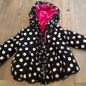 Mack & Co polka dot hooded jacket